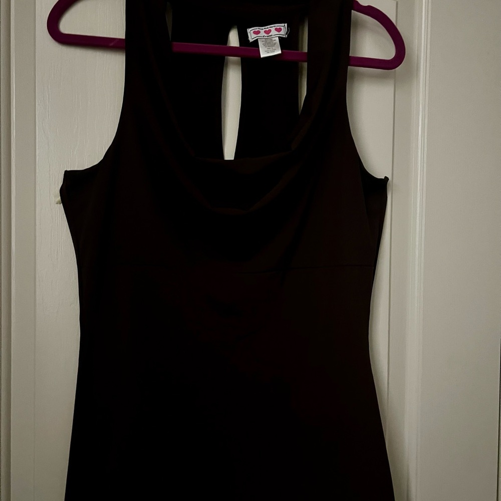 Trixxi Elegant Brown Tank Top